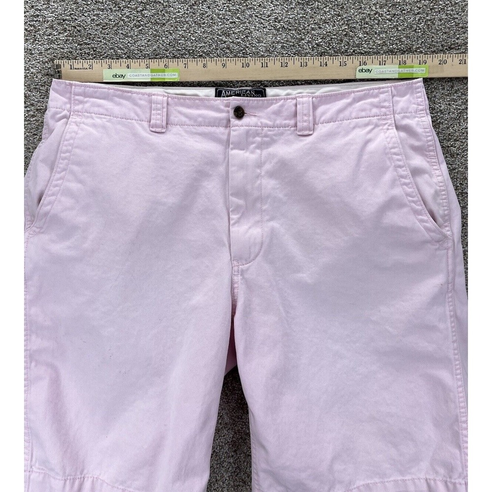 American Living Chino Short Mens 38x10 Pink Sand-Washed Cotton‎ Eagle Americana - Picture 6 of 10